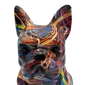 Graffiti Statue Supernova Mischievous Fun Personality French Bulldog Groovy Gift